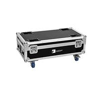 ROADINGER Flightcase - 6 baterías IP UP-4 Plus HCL Spot WDMX con función de carga | PRO Flightcase para 6 x baterías IP UP-4 Plus HCL Spot WDMX con función de carga para 8 baterías