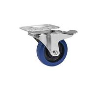 ROADINGER Rueda giratoria RD-100B 100 mm azul con freno