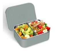 RoadLoo Fiambrera Acero Inoxidable, Sellada Fiambrera con Partición Extraíble Hermetica Fiambrera con compartimento lunch box adultos bento box kids Lunch box Trabajo Oficina duradera y ecológica