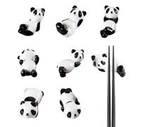 RoadLoo Palillos de Cerámica Soporte, 8 Piezas Palillos Descansa en Cerámica Reutilizables Naturales Palillos Titular Resto Set Clásico Bambú Estilo para Cuchillo Tenedor Cuchara Sushi Palillos Resto