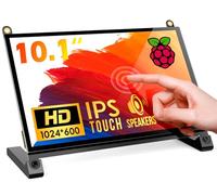 ROADOM Pantalla Raspberry Pi, Monitor De Pantalla Táctil 10.1. Ips Fhd 1024 × 600. Tacto Receptivo Y Suave, Altavoces Duales Integrados, Entrada Hdmi, Compatible Con Varios Dispositivos Y Sistemas