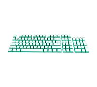 Roadoor 104 unids/set tapas de teclas de doble colores universal Pbt resistente al desgaste teclado mecánico botón de la personalidad Axis Opaco Keycaps para ordenador blanco cian