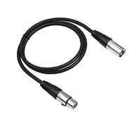 Roadoor Cable De Audio Durable Plug Play De Alto Rendimiento Ligero Antioxidante Tres Colores Opcional XLR Macho A Hembra Cable De Audio para Micrófono Negro 1.8M