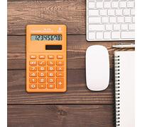 Roadoor Calculadoras Mini Pocket Calculadora básica Calculadora electrónica 8 dígitos Calculadora portátil ABS Handheld Digital Desktop Calculator para niños Estudiantes de Estudiantes Naranja