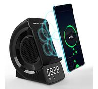 Roadoor Wd-200 Cargador Inalámbrico Altavoz Bluetooth Pantalla LED Digital Tres En Uno Reloj Despertador Estación De Carga De Radio con Soporte para Teléfono para Dormitorio Oficina