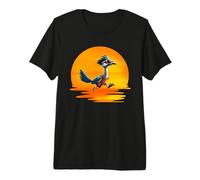 Roadrunner Sunset Fast Bird Running The Roads Gafas de Sol Camiseta Premium