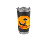 Roadrunner Sunset Fast Bird Running The Roads Gafas de sol Vaso térmico de acero inoxidable de doble pared