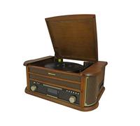 Roadstar HIF1993DBT Tocadiscos 33/45/78 rpm, Radio DAB/DAB+/FM, Reproductor CD/CDR/CDRW/CD-MP3, Cassette, Bluetooth, USB, Mando a Distancia, Retro, Madera