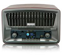 Roadstar HRA-270CD+BT Radio CD Portátil Vintage Digital Dab/Dab+/FM, Reproductor CD-MP3, Bluetooth, USB, Stereo, AUX-IN, Pantalla LCD, Mando a Distancia, Conexión para Auriculares, Alarma, Madera