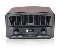 Roadstar HRA-270D+BT Radio Portátil Vintage Digital Dab/Dab+/FM, Bluetooth, USB, Stereo, AUX-IN, Pantalla LCD, Conexión para Auriculares, Despertador Alarma Dual, Madera