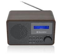 Roadstar HRA-700D+/WD Radio Portátil Vintage Digital Dab/Dab+ / FM Funciona Conectado a la Red o a Pilas, Conexión Auriculares, Radio Retro para Casa y Cocina, Despertador con Alarma Dual, Madera