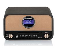 Roadstar HRA1782ND+BK Equipo de Música Vintage, Radio DAB/DAB+/FM, Reproductor CD-MP3, Bluetooth, USB Grabación y Reproducción, AUX IN RCA, Mando a Distancia, Conexión Auriculares, Retro, Negro