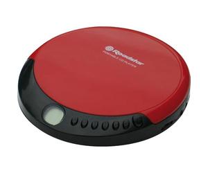 Roadstar PCD-435NCD/RD Discman Reproductor de CD, CDA,CD-R, CD-RW, Portátil con Auriculares Incluidos, Inalámbrico, Pantalla LCD, Pilas, Rojo