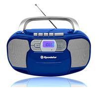 Roadstar RCR-4635UMP/BL Radio CD Portátil Cassette, Radio Digital PLL FM, Boombox Reproductor CD-MP3, USB, AUX-IN, Salida de Auriculares, Azul