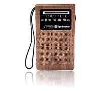 Roadstar TRA-1230WD Radio Portátil FM Analógica, Funciona a Pilas, Toma de Auriculares, Transistor de Bolsillo, Pequeño y Ligero para Casa, Cocina, Excelente Recepción, Madera