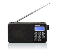 Roadstar TRA-2340PSW Radio Portátil Digital Multibanda Am/FM/SW Funciona a Red/Pilas, Toma de Auriculares, Transistor Pequeño y Ligero, Altavoz 8W, Temporizador para Apagado, Negro