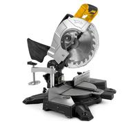 Roadtime 210mm Sierras ingletadoras para DeWalt 20V baterías(sin batería) | Tronzadora e ingletadora hoja de sierra Ø 210 mm,cabeza de sierra inclinable 0-45°,Para Madera PVC Aluminio Metales Blandos