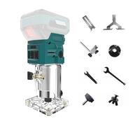 Roadtime Fresadora con batería para baterías Makita de 18 V (sin batería), recortadora de 6 a 8 mm de diámetro, fresadora de cantos, regulable sin niveles, 28000 rpm, fresa de madera para madera para