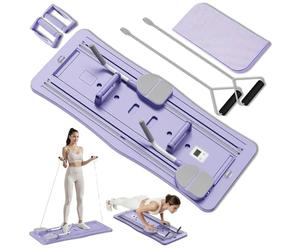 Roadtime Reformador Pilates 6 en 1 Mejorado Plegable Conjunto y Temporizador Compacto, Bandeja Pilates para la Protección de las Rodillas y Entrenador Multifuncional, Tabla Abdominal con Rebote