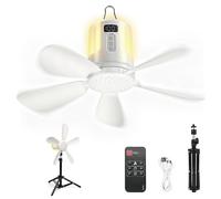 Roadtime Ventilador móvil de techo de 40 cm con iluminación LED y mando