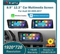 Pantalla táctil Multimedia de 8,9 pulgadas y 12,3 pulgadas para Audi Q5 2009-2017 Airplay Miracast 8.9 LHD Car No Gps