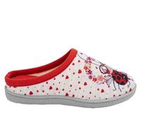 ROAL Zapatilla 12317 DE CASA CÓMODA Y Fresca para Mujer Textil Rojo Mariquita Plantilla Acolchada EXTRAÍBLE PLUMAFLEX 28256-38