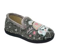 ROAL Zapatilla R12215 DE CASA Muy CÓMODA Pantufla Gris SERIGRAFÍA Topo Plantilla EXTRAÍBLE PLUMAflex 27265 (Gris, 36)