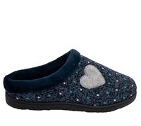 ROAL ZAPATILLA R12221 CASA PARA MUJER MUY CÓMODA LANA CORAZÓN MARINO PANTUFLA CON PLANTILLA EXTRAÍBLE PLUMAFLEX 27932 (Marino, 38)