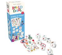 Roald Dahl Find It Fast - Juego de cartas para mayores de 5 años, 2-4 jugadores, juego de dados familiar, azul y blanco