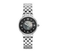 Roamer Capri - Reloj analógico para mujer, esfera negra, 859845 41 59 50, MOP negro, Correa