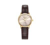 Roamer Classico Ladies - Reloj de Pulsera para Mujer (30 mm, Esfera de Acero Inoxidable, Esfera Gris, Cristal de Zafiro, Correa de Piel marrón, Atemporal)