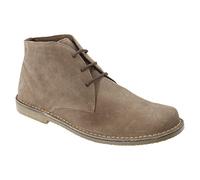 Roamer Men's 3 Eye Square Toe Suede Leather Desert Boots 11 UK Sand