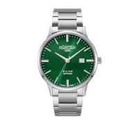 Roamer - Reloj con Fecha R-Line Classic - Quartz Movimiento del Reloj - Ancho de la Caja: 43 mm - Acero Inoxidable - Green - 5 ATM