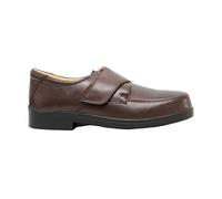 Roamers - Zapatos Casual para pies Extra amplios Modelo Wide Fitting diseño con con Cierre Adhesivo Hombre Caballero - Vestir/Trabajo (46 EU) (Marrón)