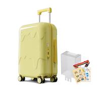 ROAMING Diseño creativo de equipaje de mano para helado, Amarillo, 20-Inch Carry-On Luggage, Con interfaz USB