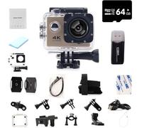 Roamix Vision 4k,Roamix Vision 4k Action Camera,HD Waterproof Sports CAM,with Wi-Fi,140° Wide-Angle Lens (Brown)