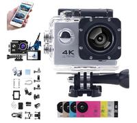 Roamix Vision 4k, Roamix Vision Camera, Roamixs Vision Pro 4k Camera, HD Waterproof Outdoor Underwater Cameras, Diving Sports Cameras with WiFi, 140° Wide-Angle Lens (Silver)