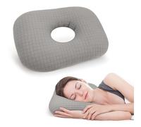 RoamReady Almohada perforada, almohadillas perforadas para orejas con agujero, protector de aretes, inflamación, úlceras por presión, alivio del dolor, almohadas para dormir de lado CNH (gris