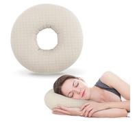 RoamReady Almohada perforadora de oreja para dormir de lado, almohadillas con agujeros para el dolor, úlceras por presión de inflamación de aretes, almohada de algodón para personas que duermen de