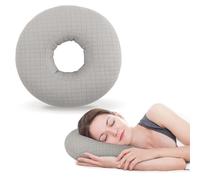 RoamReady Almohada perforadora de oreja para dormir de lado, almohadillas con agujeros para el dolor, úlceras por presión de inflamación de aretes, almohada de algodón para personas que duermen de