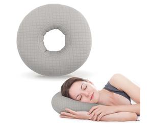 RoamReady Almohada perforadora de oreja para dormir de lado, almohadillas con agujeros para el dolor, úlceras por presión de inflamación de aretes, almohada de algodón para personas que duermen de