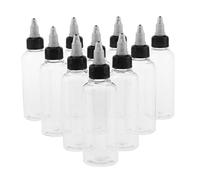 RoamTerroe 40 Piezas Botellas de Pintura con Punta Botella Plástica Tapón de Rosca Botella Squeezable Aplicador de Punta Botella Vacía para Almacenar Líquidos