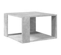 Roanoer Mesa de centro gris hormigón 51,5 x 51,5 x 30 cm | Práctica mesa de almacenamiento para salón con espacio de almacenamiento bajo la placa y capacidad de carga fija de hasta 75