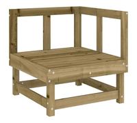Roanoer Sofá esquinero para jardín de madera de pino impregnada, 61 x 61 x 62 cm, muebles de jardín modulares, juego de balcón, para terraza, balcones pequeños, salón exterior