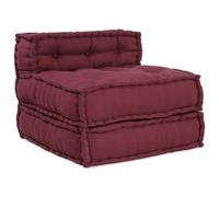Roanoer Sofá modular de suelo, color marrón castaño, 70 x 70 x 54 cm | Módulo de bloques de construcción flexible 100% algodón con relleno de espuma suave para sala de estar