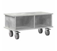 Roanoer Soporte de TV de hormigón gris 68,5 x 35 x 35 cm madera baja | Mueble bajo compacto con organizador de cables y compartimentos para sala de estar y dormitorio. Construcción robusta de