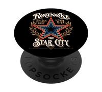 Roanoke Virginia Mill Mountain Star 1852, Estilo Vintage PopSockets PopGrip Adhesivo