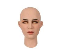 ROANYER Máscara femenina de silicona mejorada 2.0 suave falsa cabeza realista para crossdresser drag queen traje transgénero (Jane-Natural)