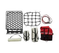 RoaQinFo 1:10 RC Crawler Roof Rack and Luggage Set DIY Decoration Parts Accessory For 1/10 1/12 1/14 Models Multiple Waterproof Bags, Style a