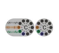 RoaQinFo 10 Pegatinas para de pecera, Redondas, de fácil Lectura, Accesorio para pecera, Parche para de Cubo de